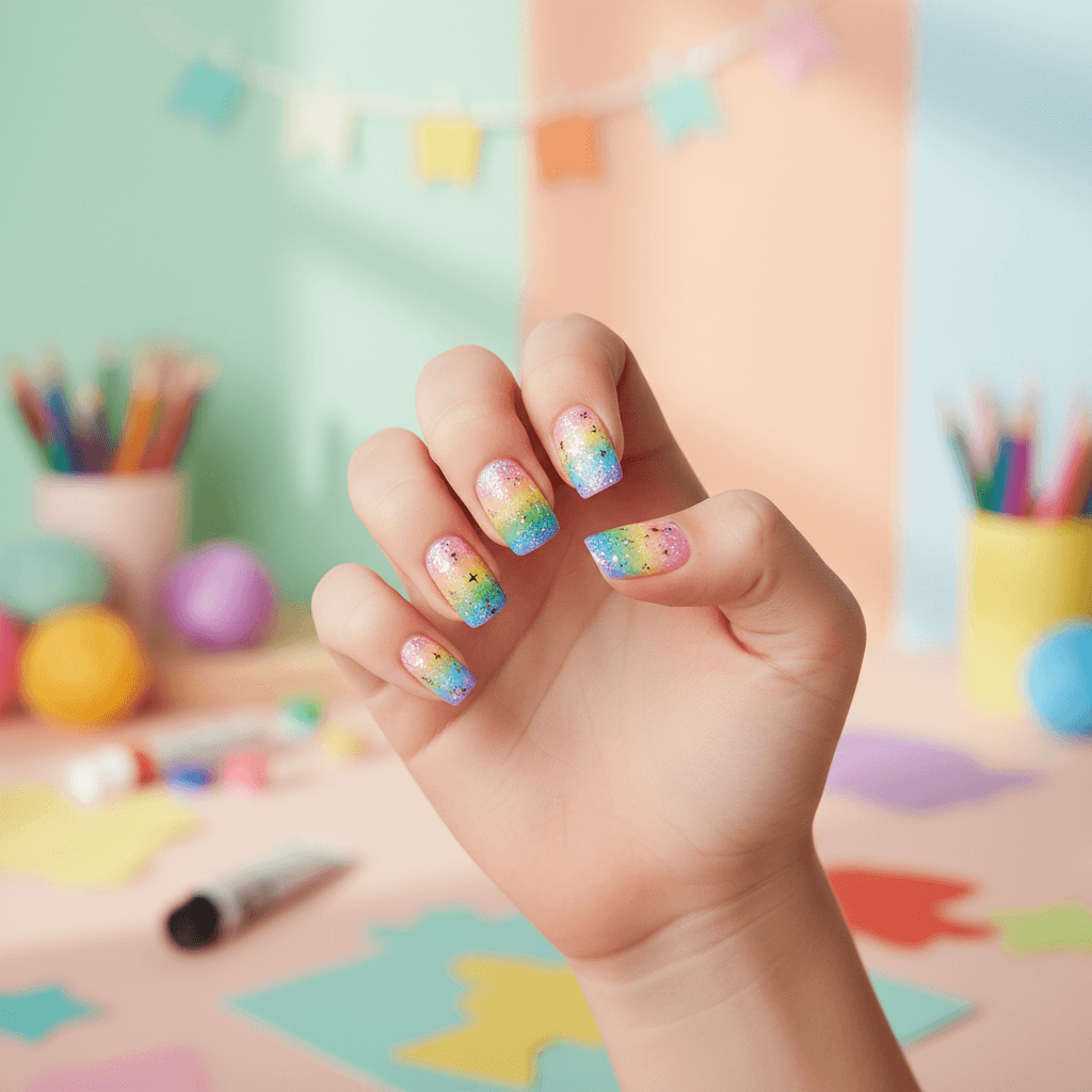close up of healthy fingernails with clear nail beds and natural shine